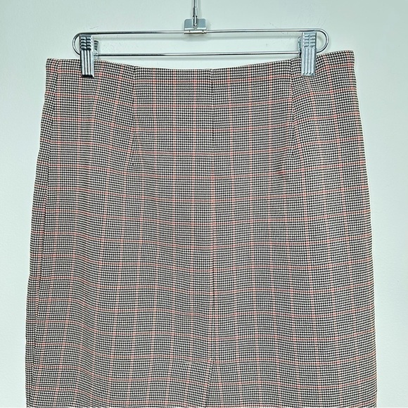 Simons Mini Pencil  Skirt Mini Houndstooth Red Yellow Black Size 8 - Picture 10 of 10